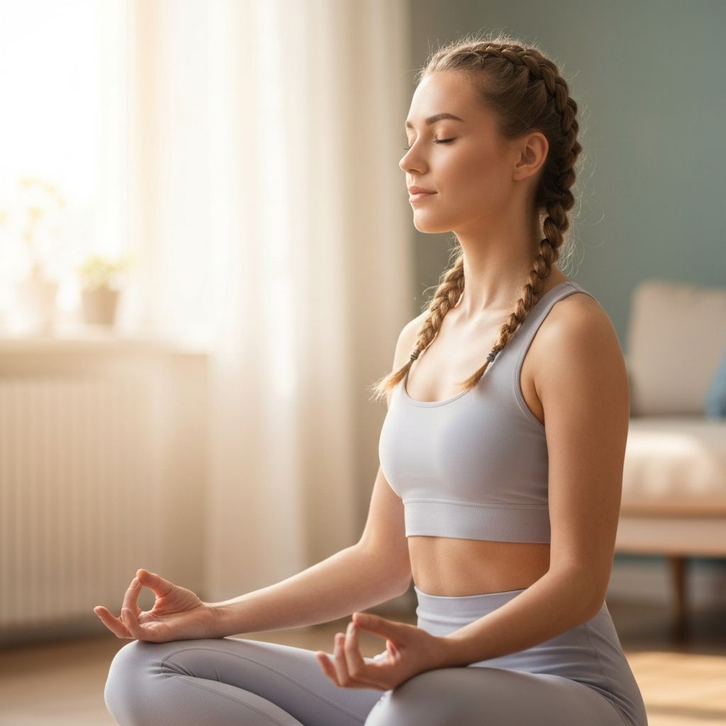 Person in peaceful state representing wellness