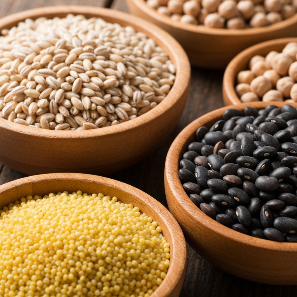 Whole grains and legumes