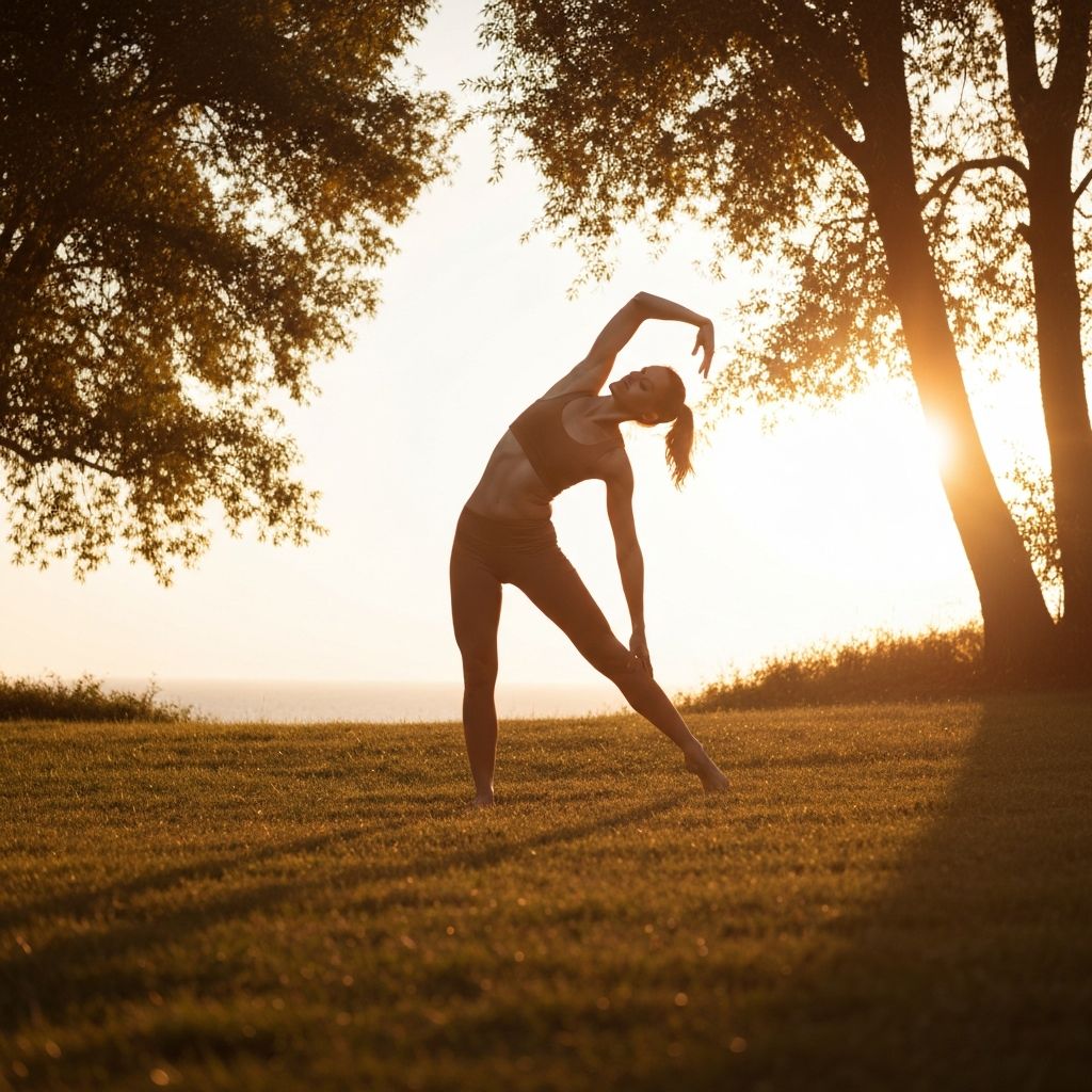 Person practicing mindful movement